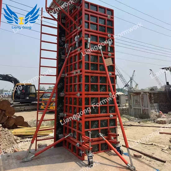Coffrage de mur de dalle de colonne en acier pour la construction en béton